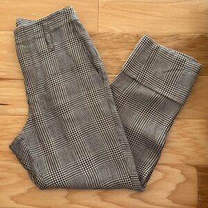 Brunello Cucinelli prince of wales high waisted linen pants.